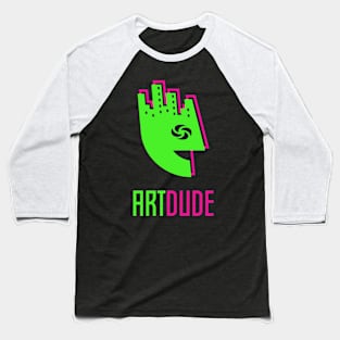 YourArtDude Logo In Lime And Magenta Baseball T-Shirt